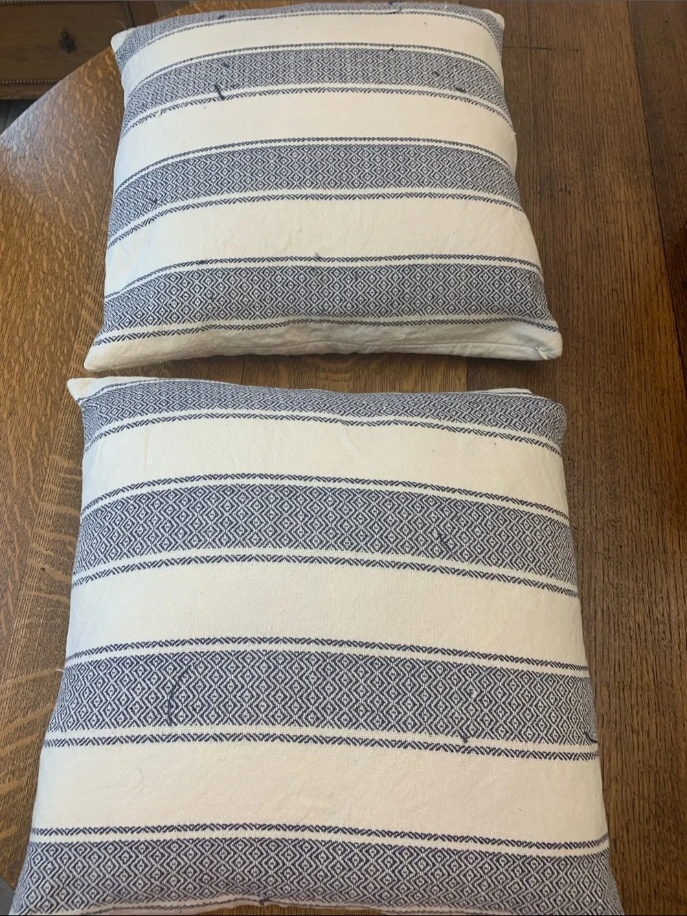Lauren Ralph Lauren Striped Blue and White Decorative Throw Pillow - Set of 2